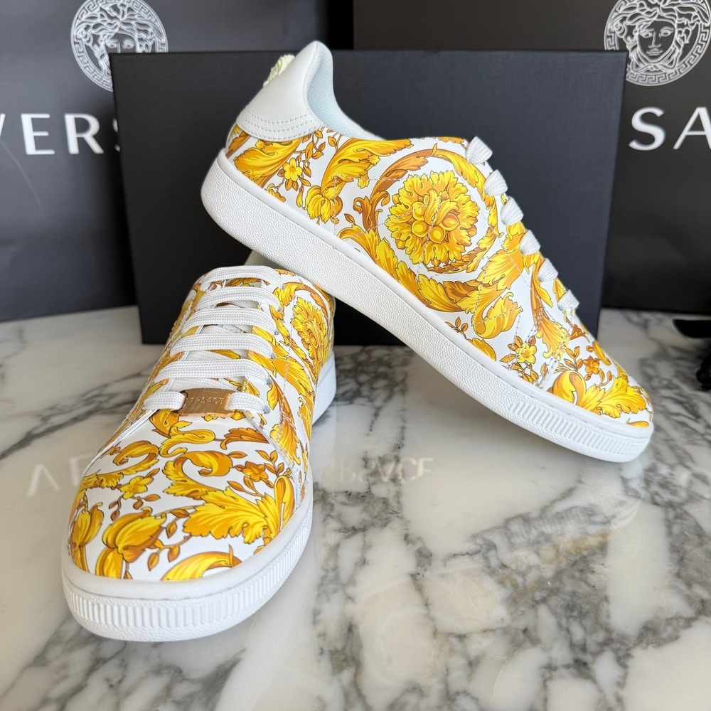 Versace Womens 1016935 Leather Medusa Head Low Top Sneakers Trainers EU 36 - Picture 10 of 16
